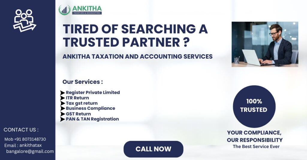 Register private limited
 File My ITR
 ITR return 
Tax gst return 
Business Compliance